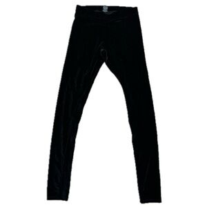 MeMoí Black Velour Leggings